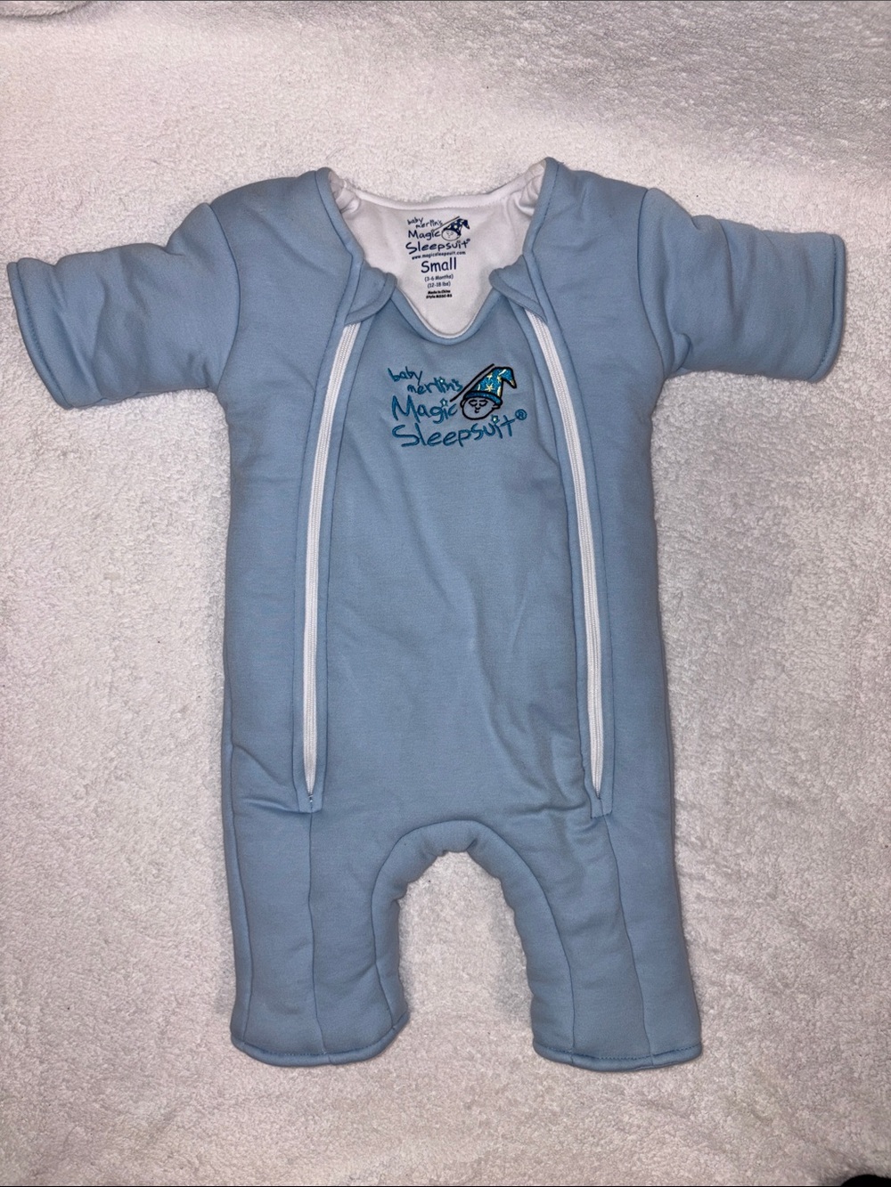 Baby Merlin’s Magic Sleepsuit Baby Light Blue Sleep Sack Romper - Small